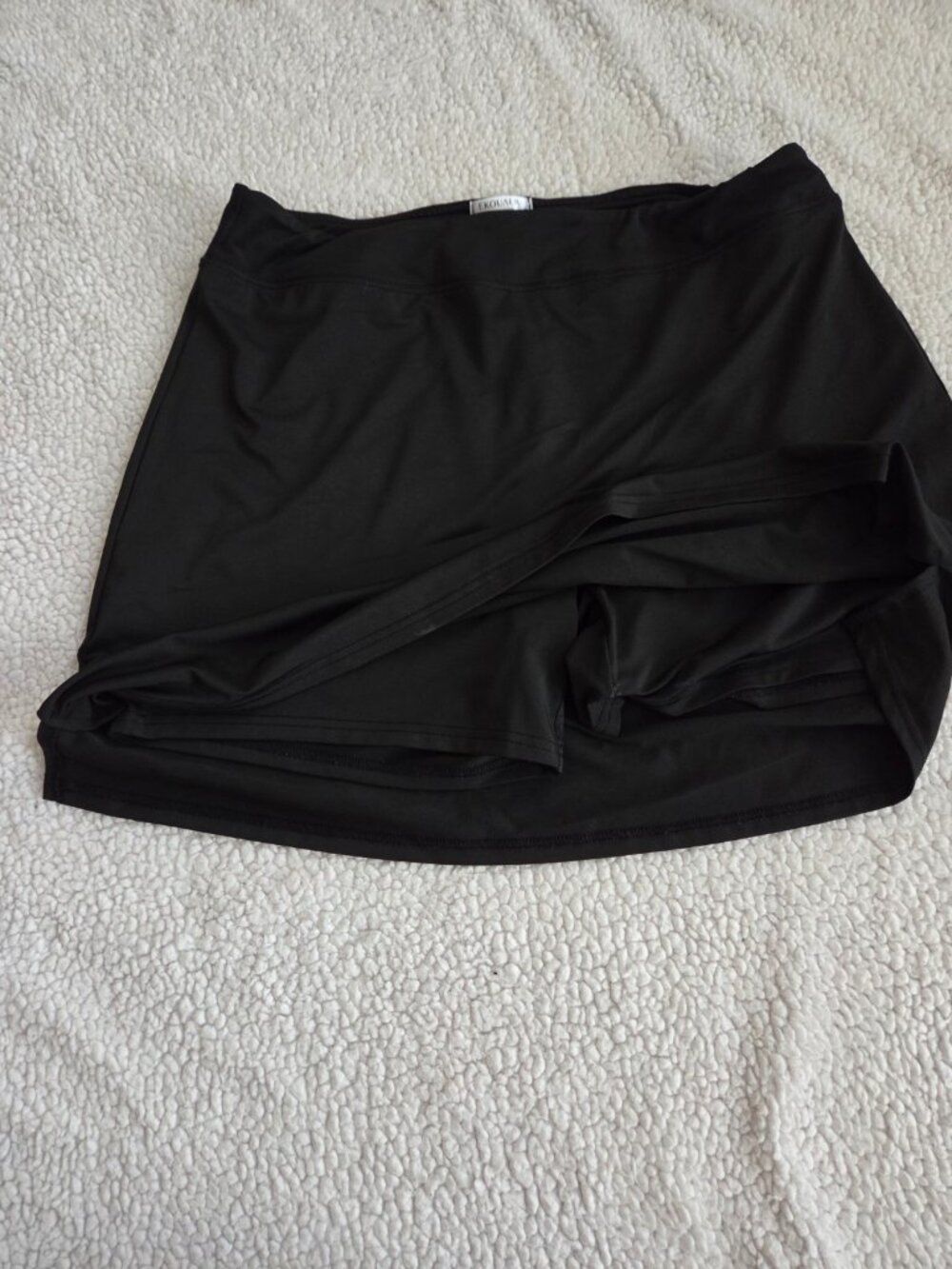 Ekouaer Black Athletic Skort Built-In Shorts Women’s XL